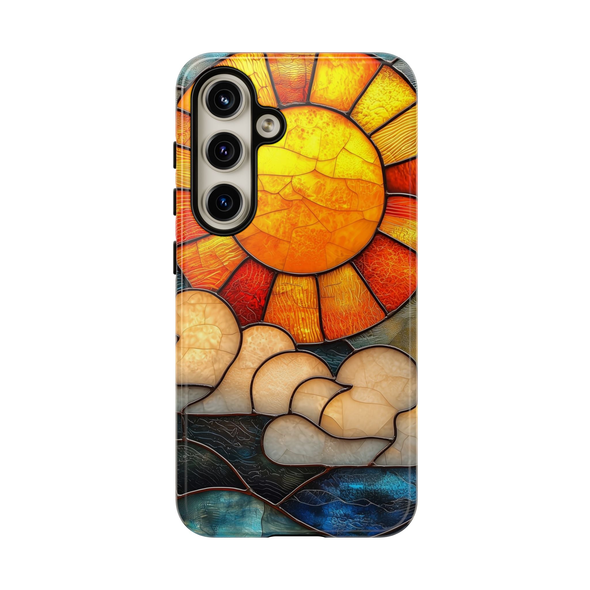 Stained Glass Sun & Clouds Samsung Galaxy Case