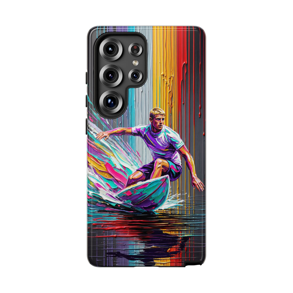 Surfing Rainbow Tough Samsung Galaxy Phone Case