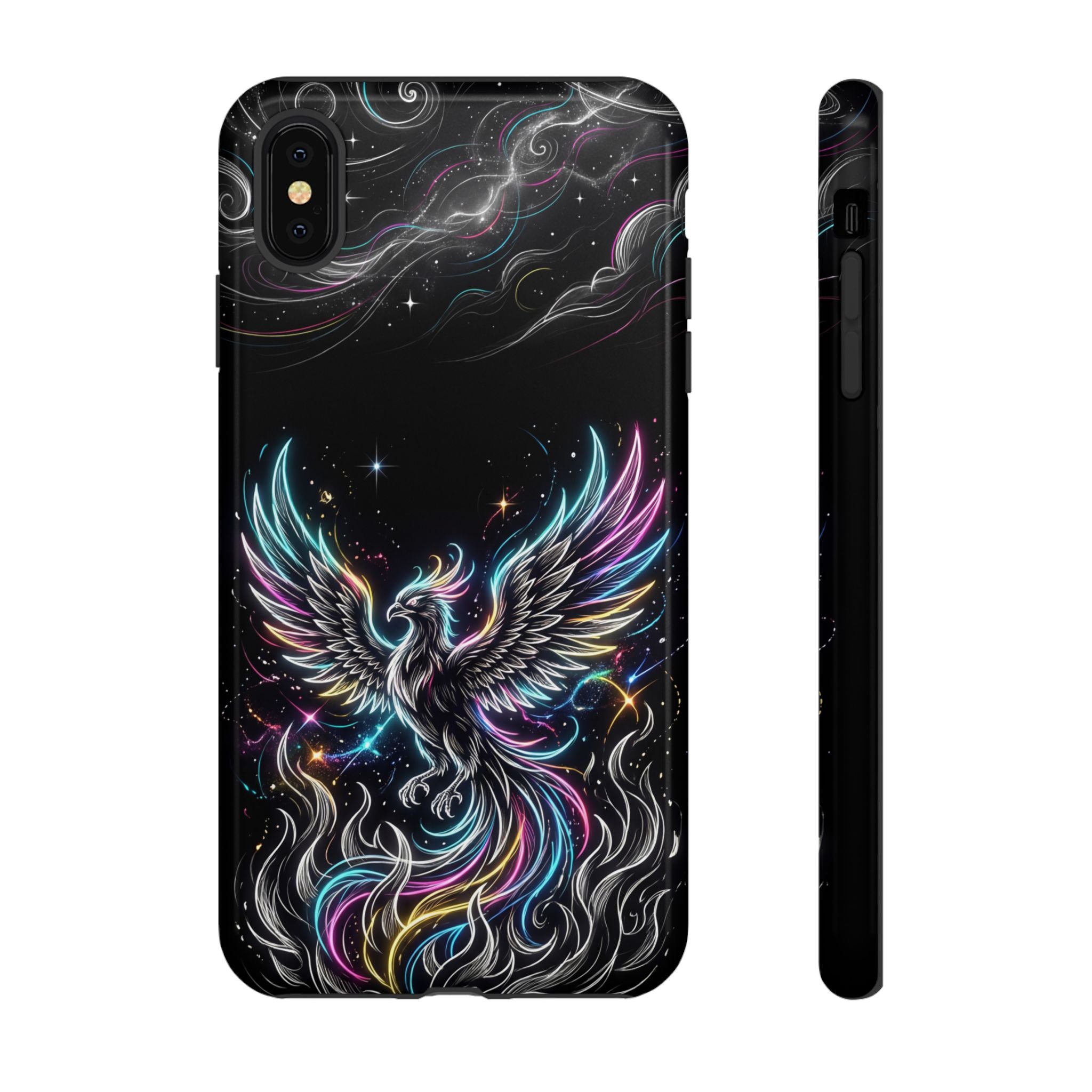Colorful Neon Phoenix Tough iPhone Case