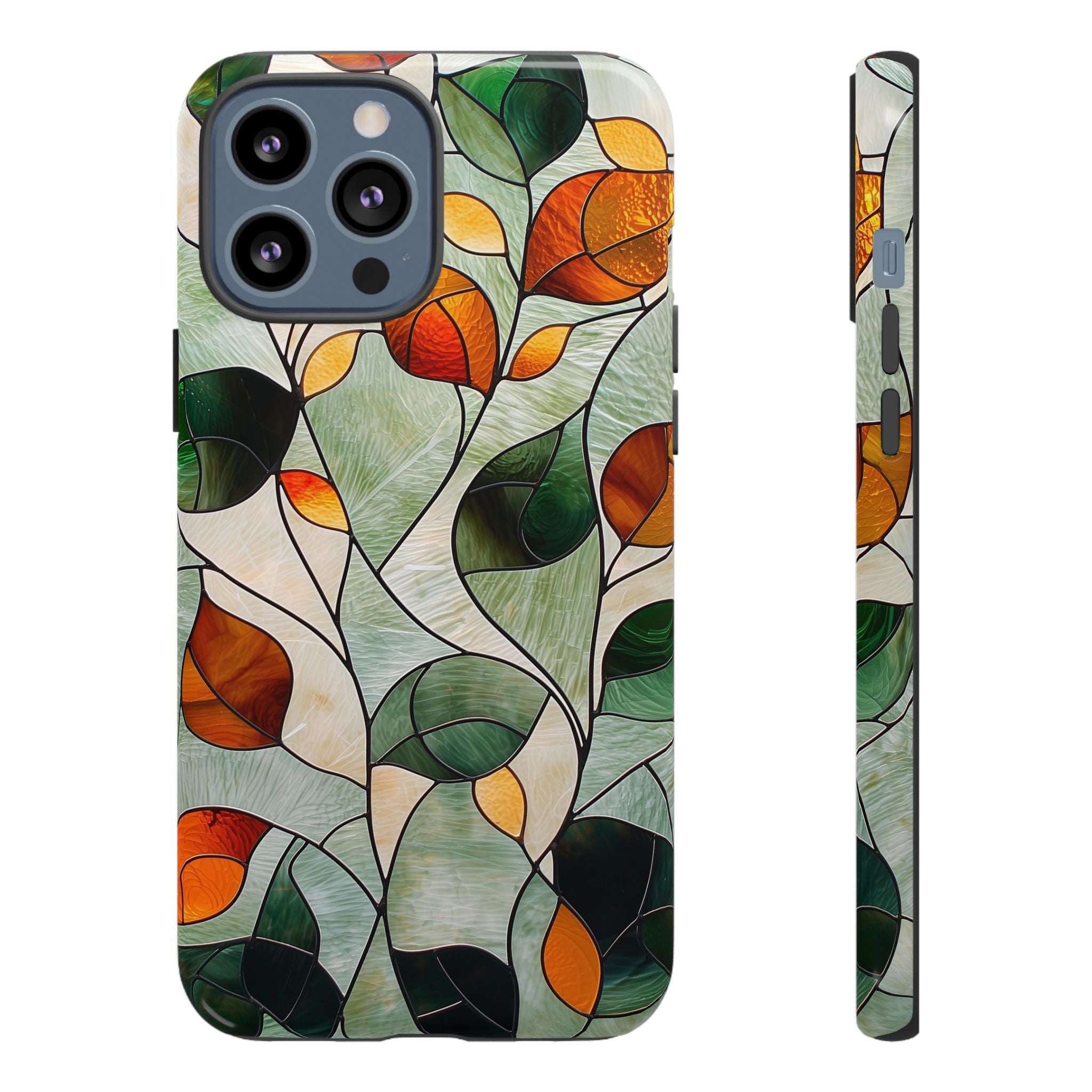 Autumn Stained Glass Leaf iPhone Case
