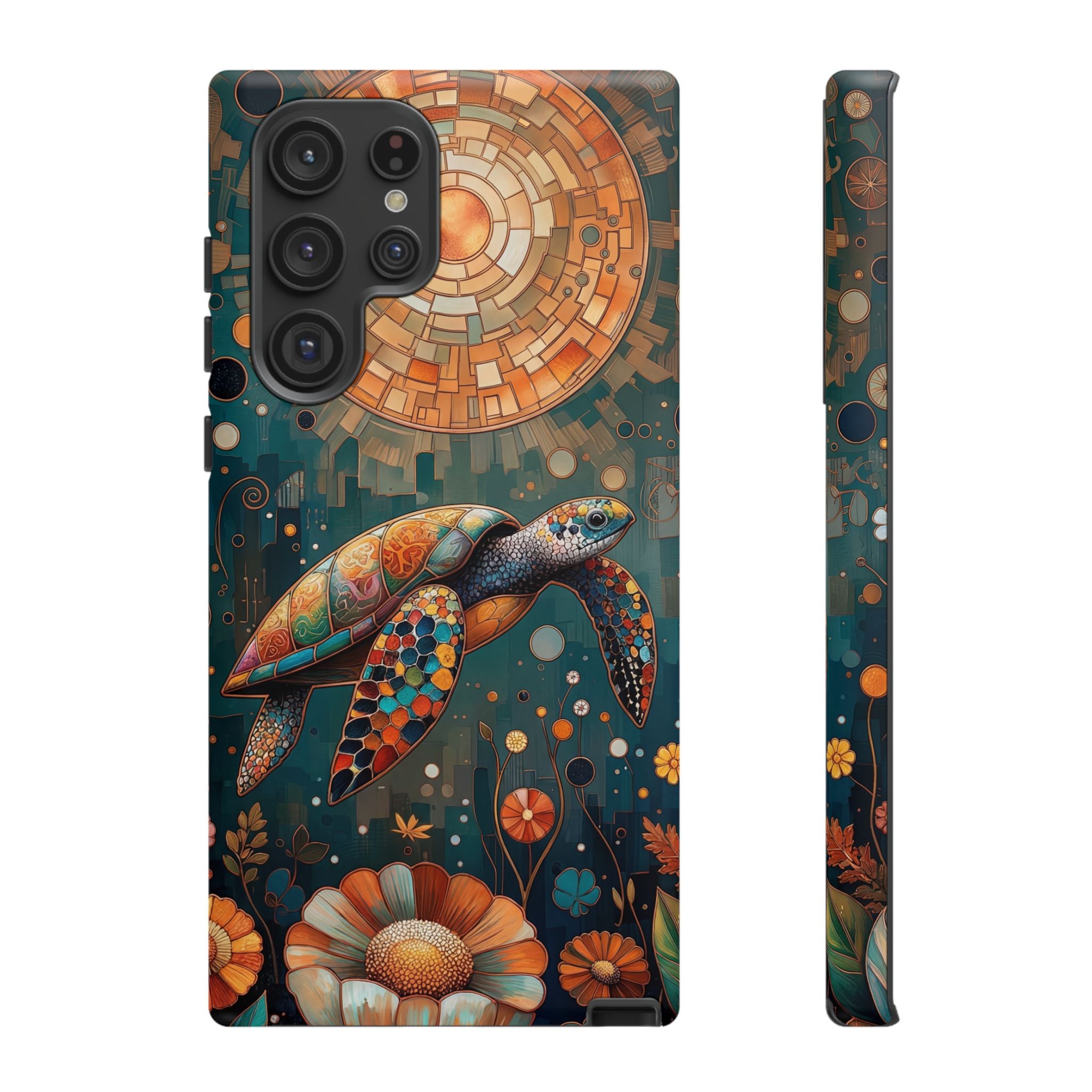Colourful Mosaic Sea Turtle Samsung Galaxy Case