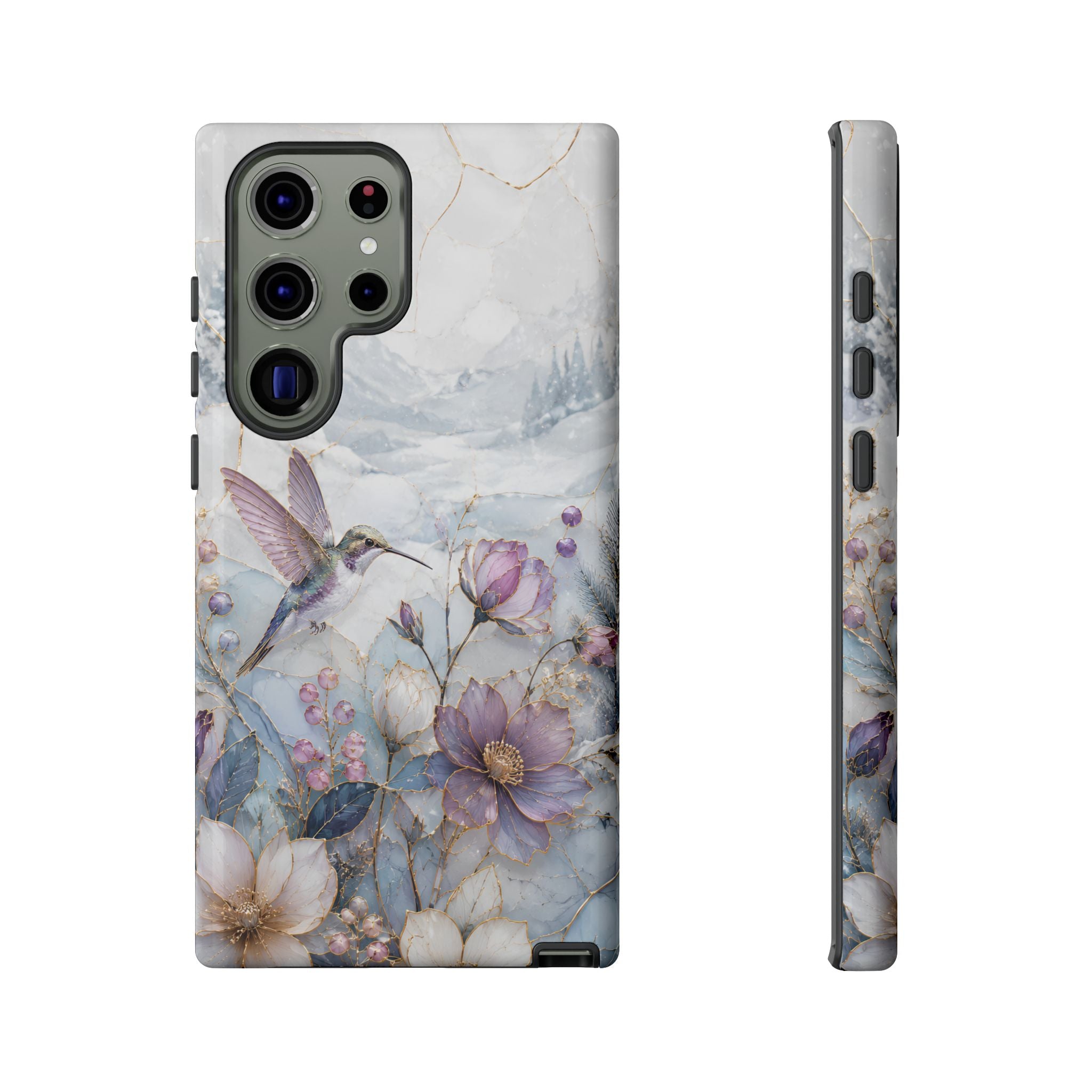 Hummingbird Samsung Galaxy Phone Case | Vintage Floral Phone Case