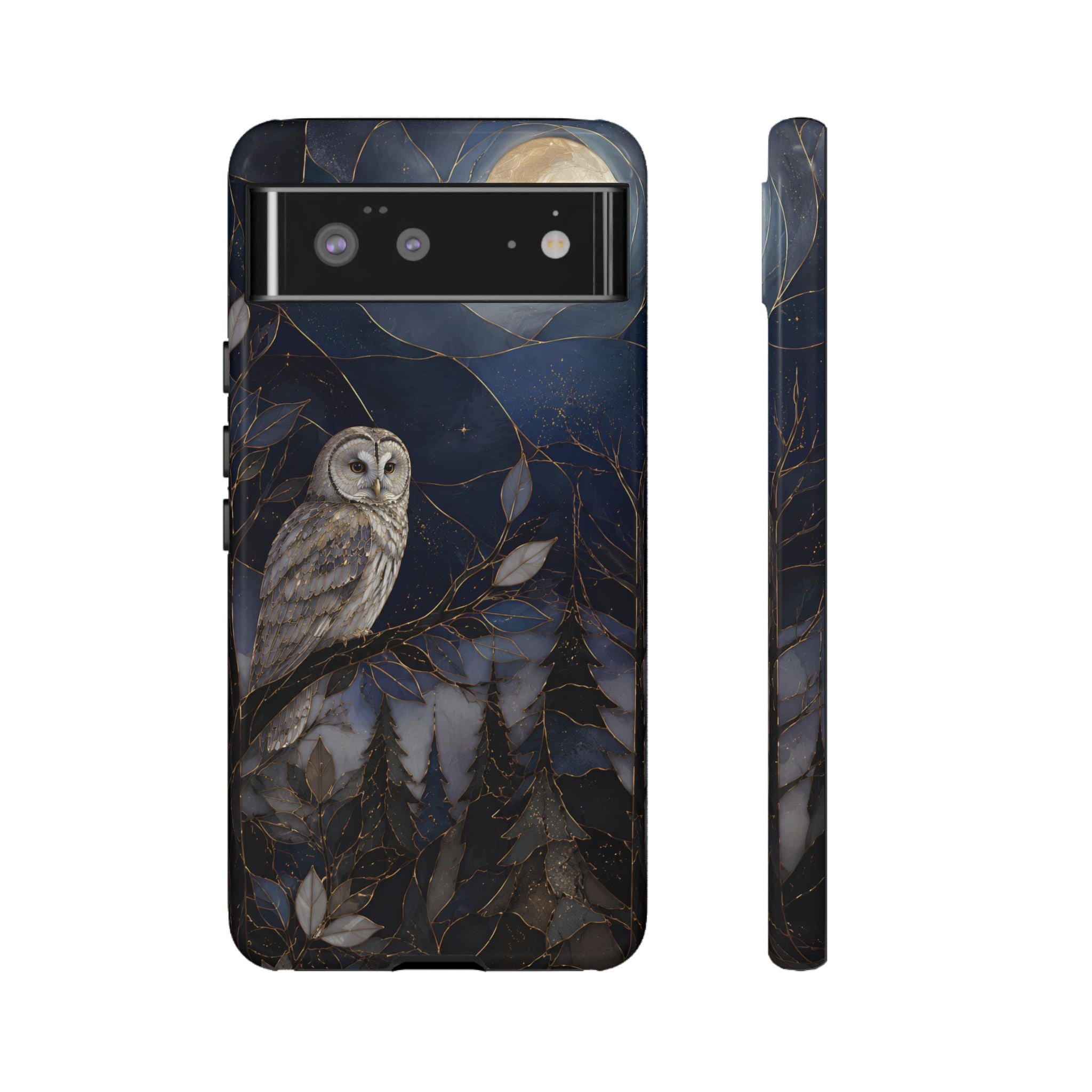Owl Moon Google Pixel Phone Case | Woodland Forest Night Art