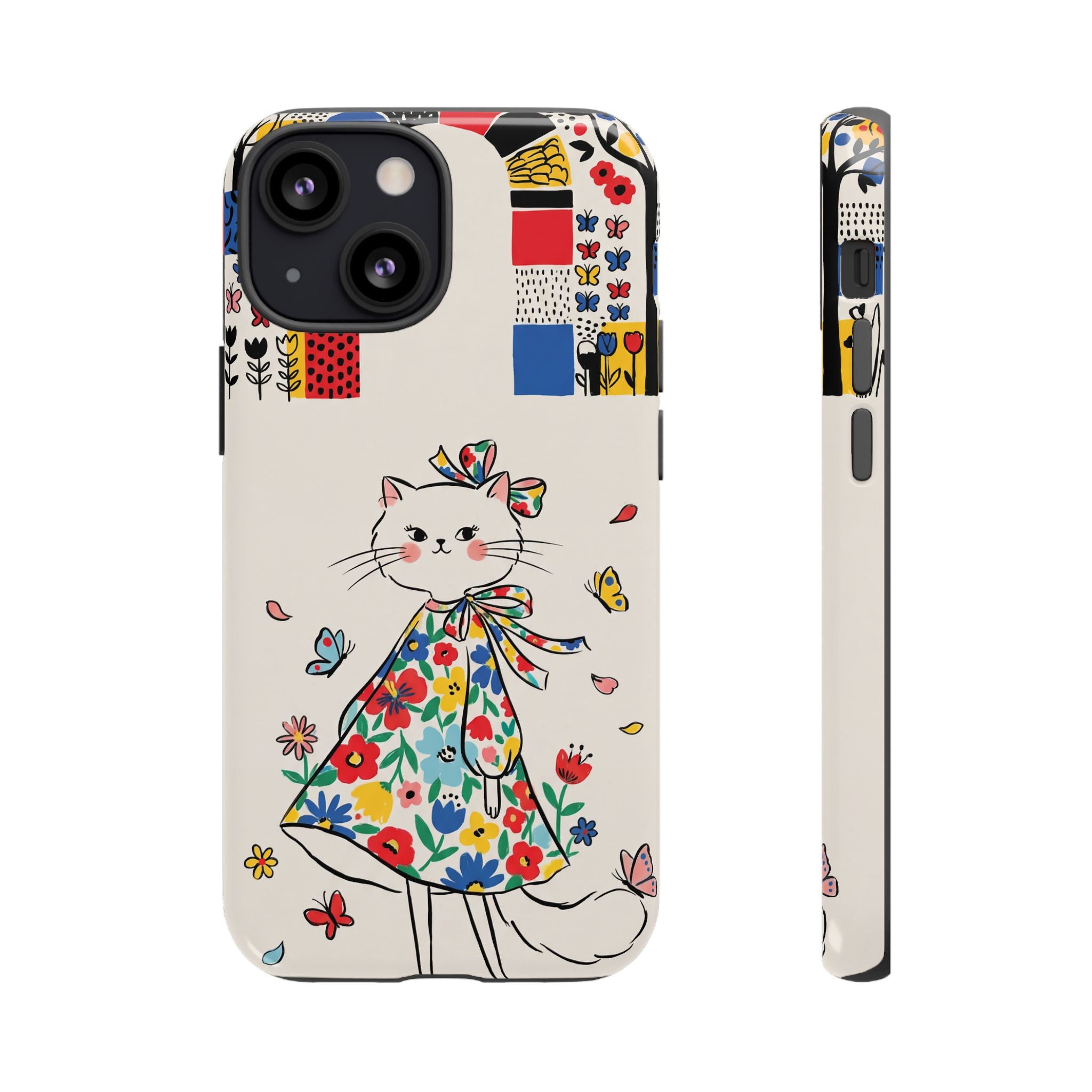 Floral Kitty iPhone Case | Cute Cat