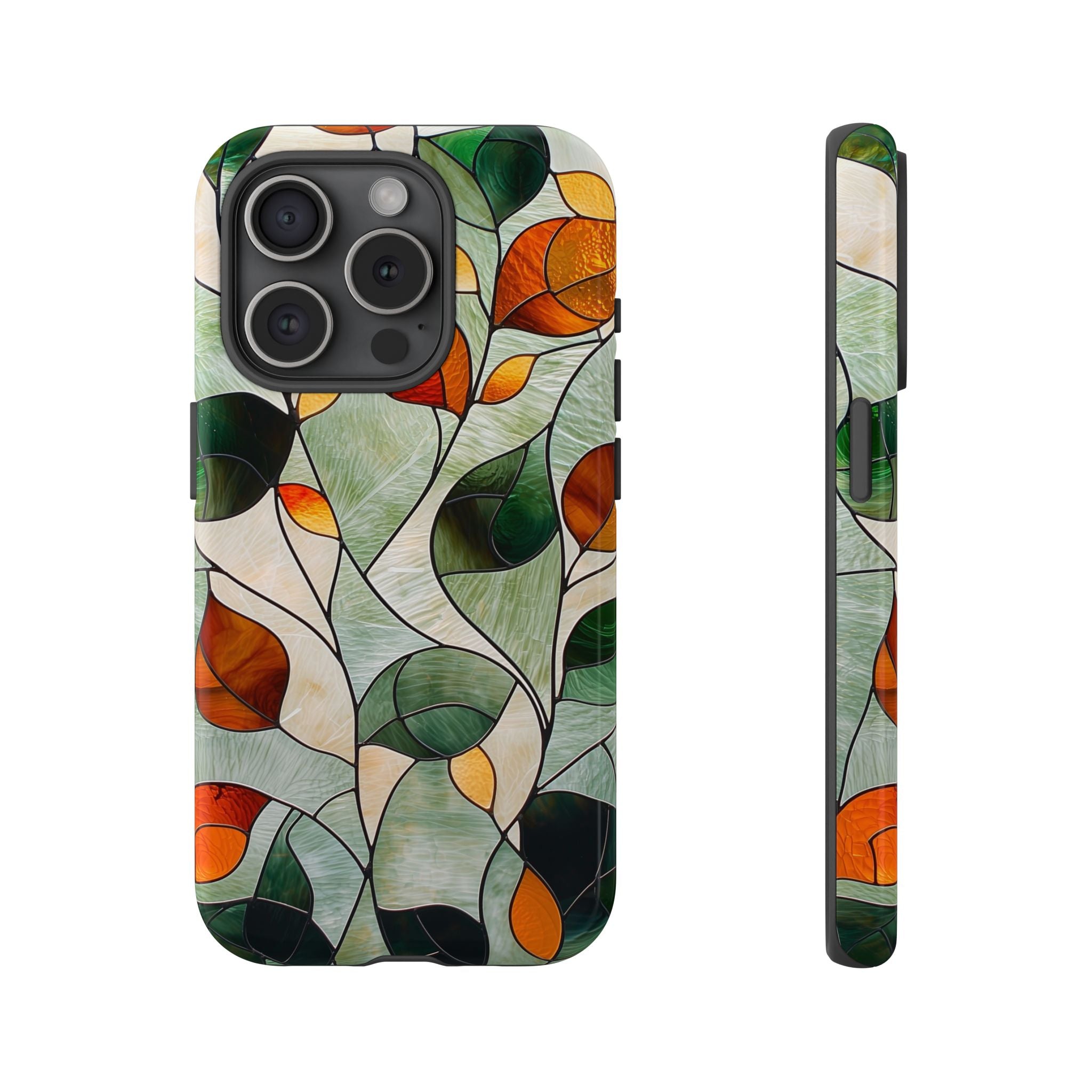 Autumn Stained Glass Leaf iPhone Case