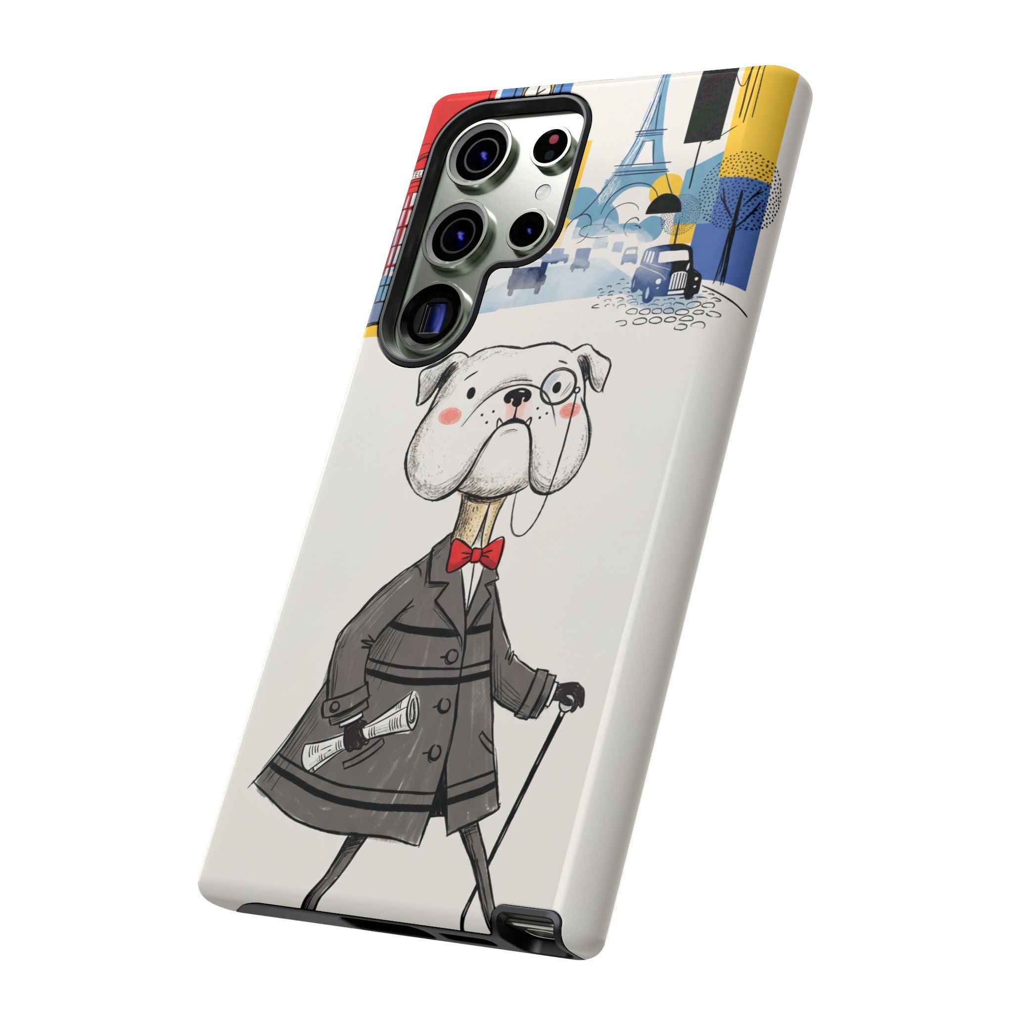 Vintage Dapper Gentleman Bulldog Samsung Galaxy Phone Case