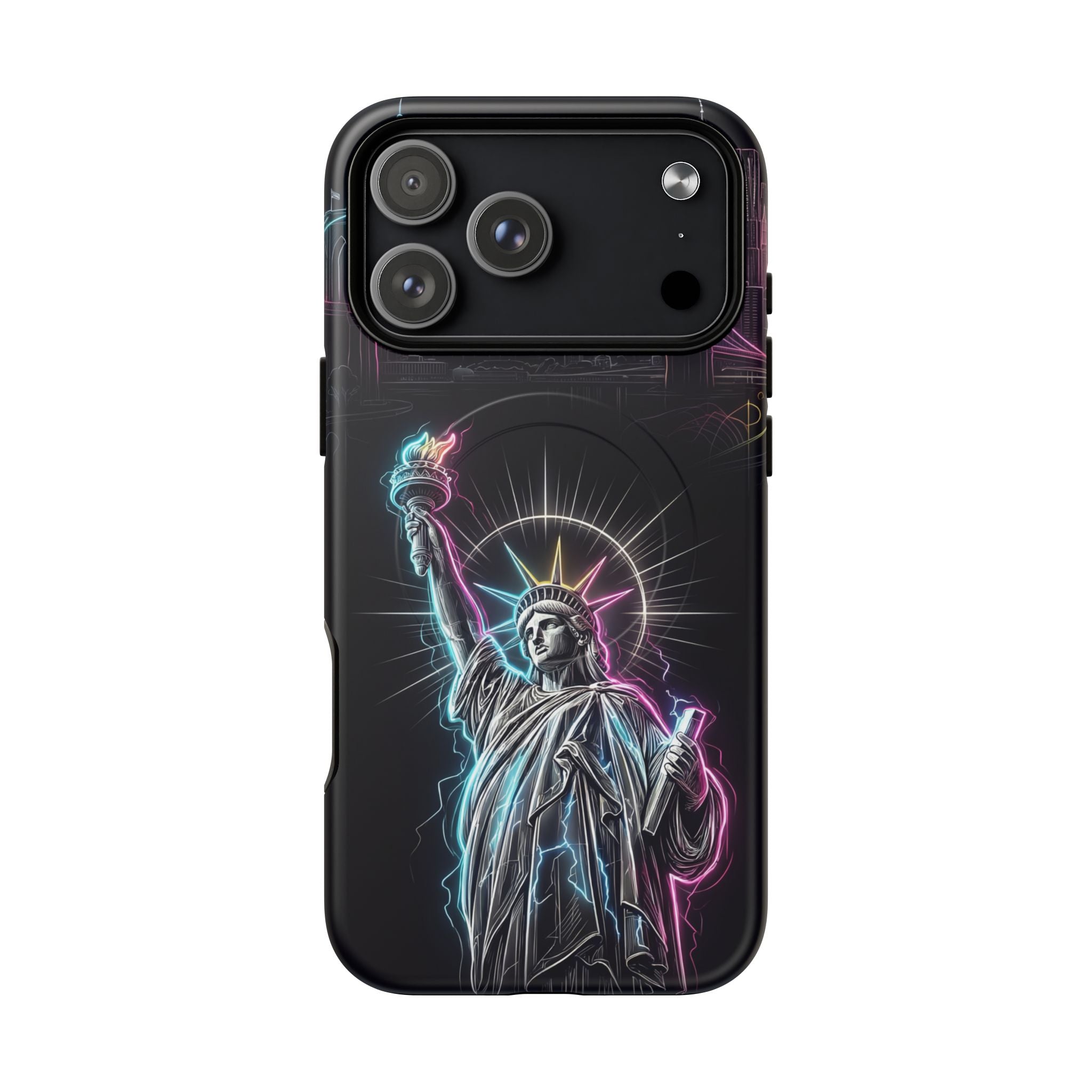 Neon Statue of Liberty Tough MagSafe iPhone Case