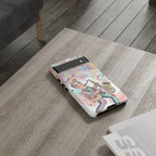 Custodia per telefono Google Pixel "Sax Player Art" | Illustrazione Jazz Stradale Pastello