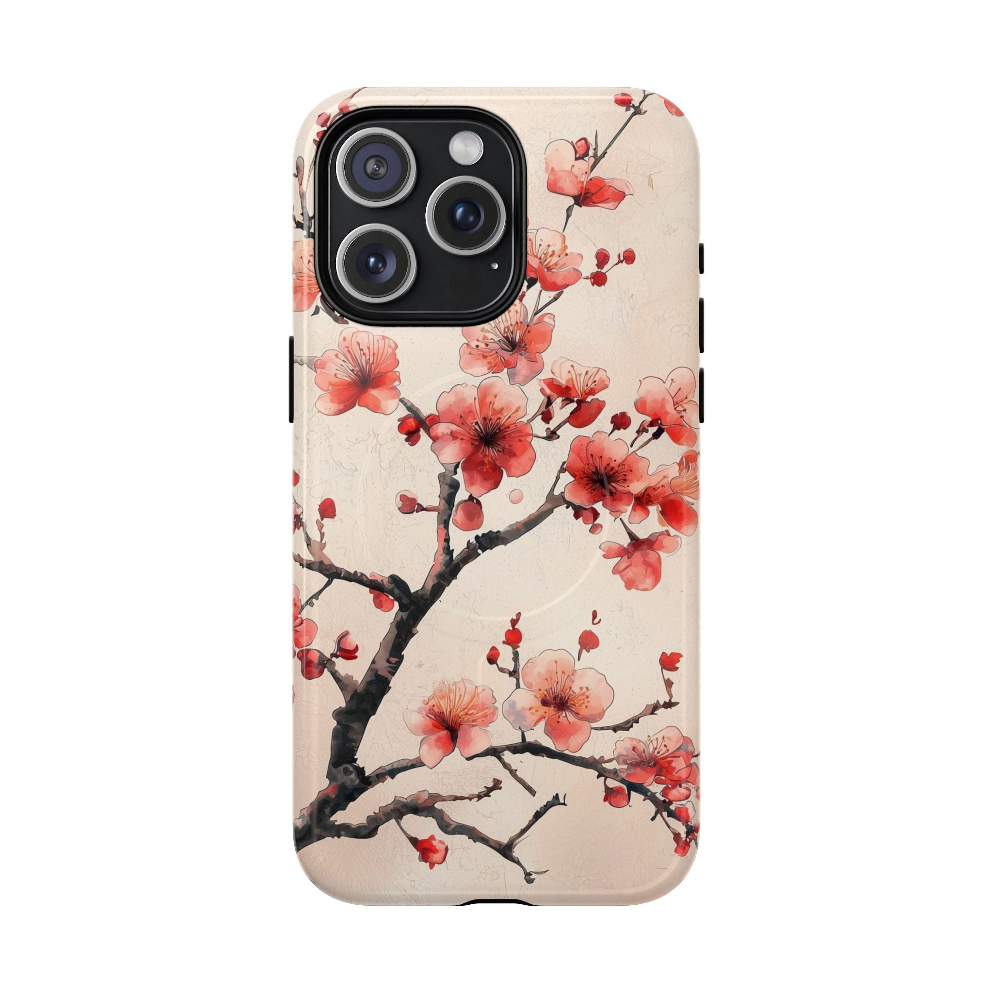 Cherry Blossom MagSafe iPhone Case | Floral Pink Blossom Branch Design