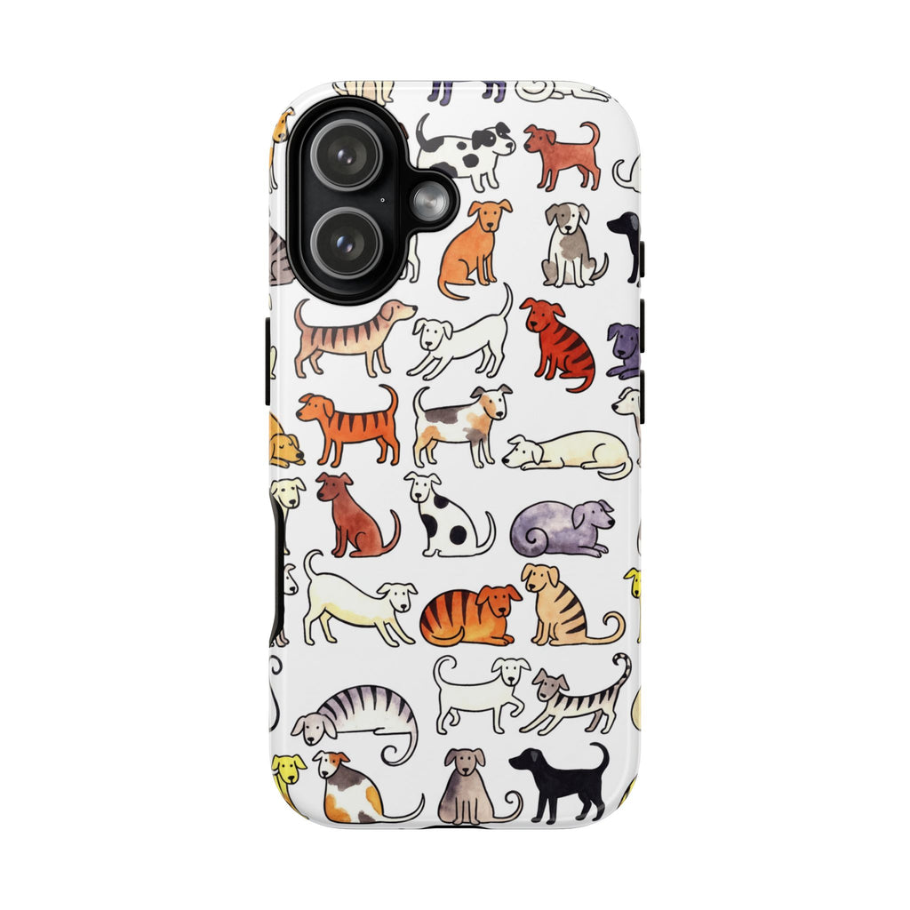 Dog Pattern iPhone Case | Cute Colourful Dogs