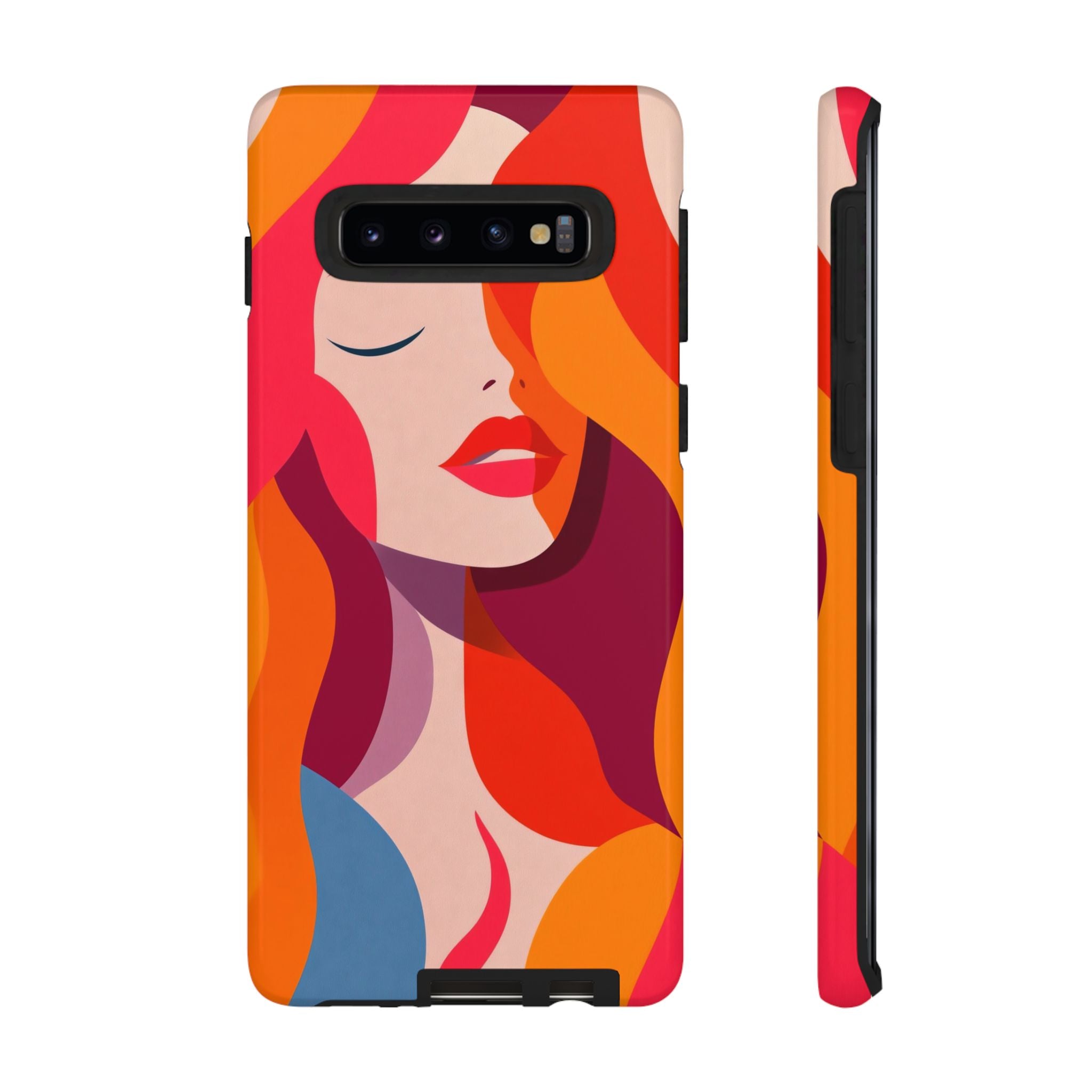Retro Pop Art Woman Samsung Galaxy Case | Bold Colourful Abstract Portrait