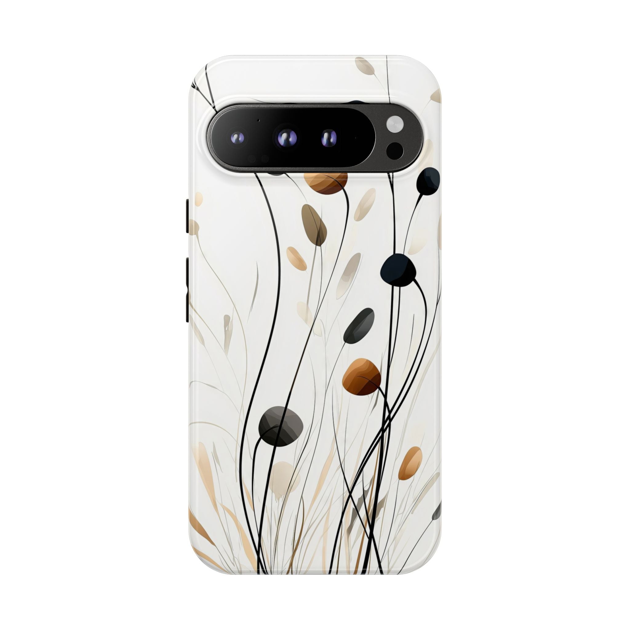 Floral Breeze Tough Google Pixel Case | Minimal Neutral Botanical Design