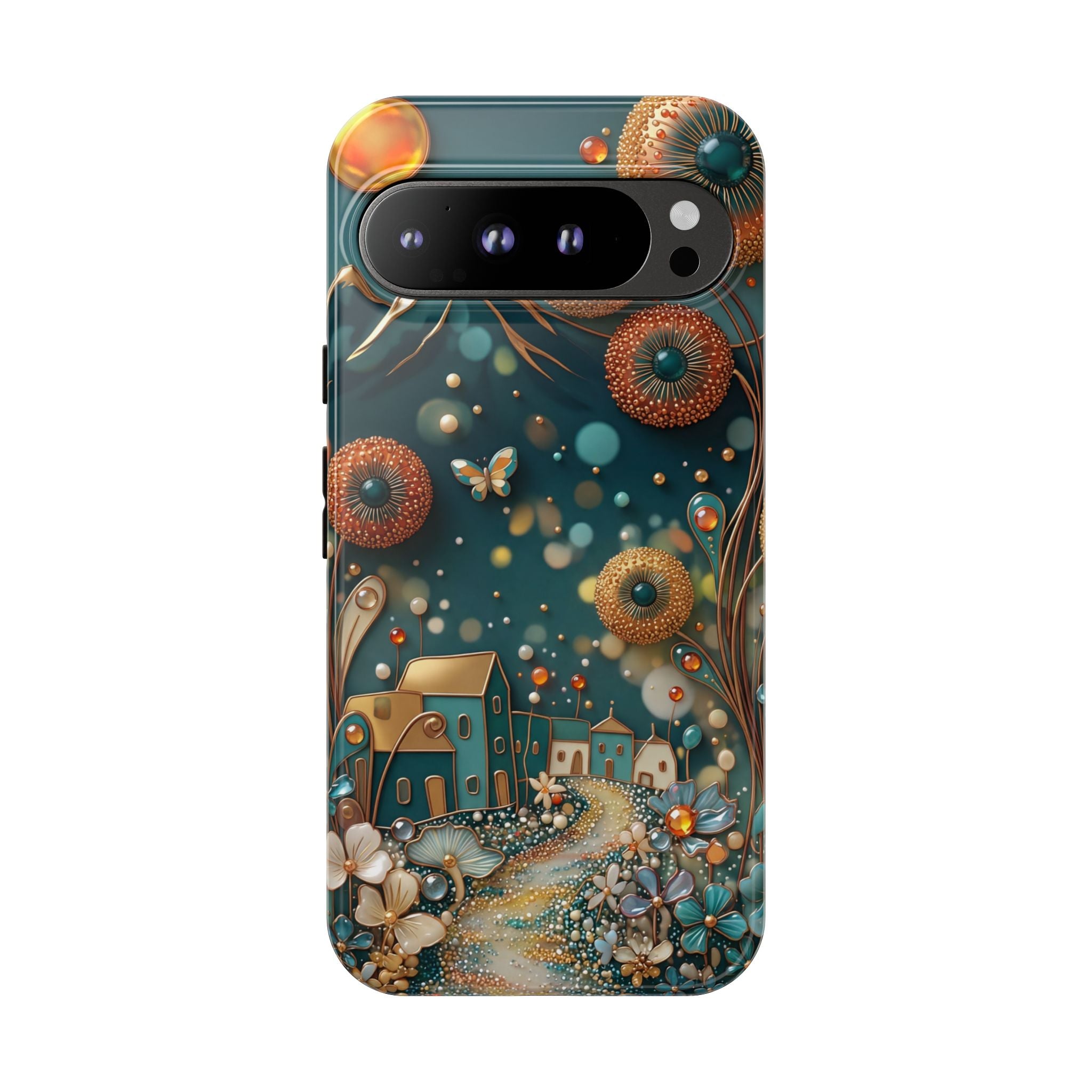 Whimsical Night Village Google Pixel Case