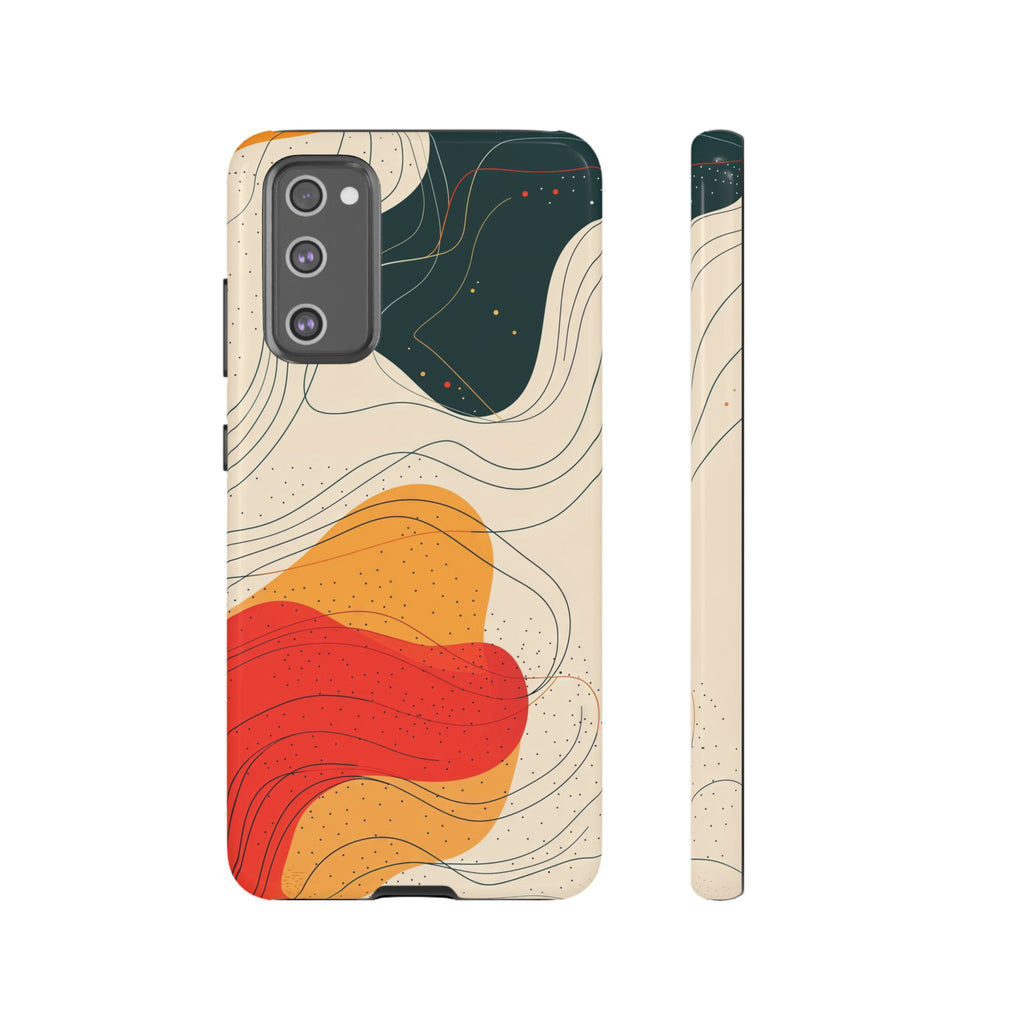 Abstract Retro Waves Samsung Galaxy Case | Colourful Modern Art