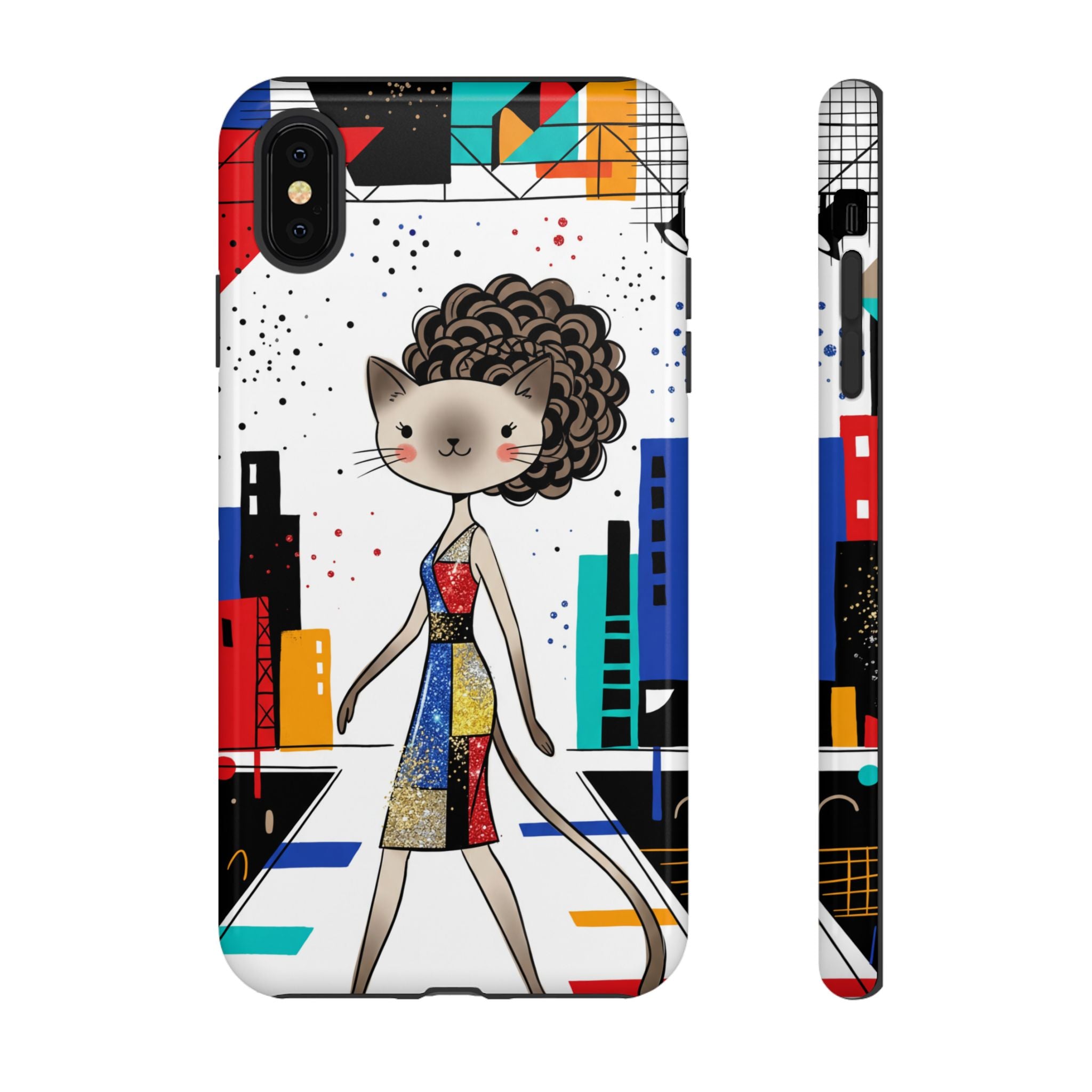 Catwalk City iPhone Case | Cute Fashion Cat