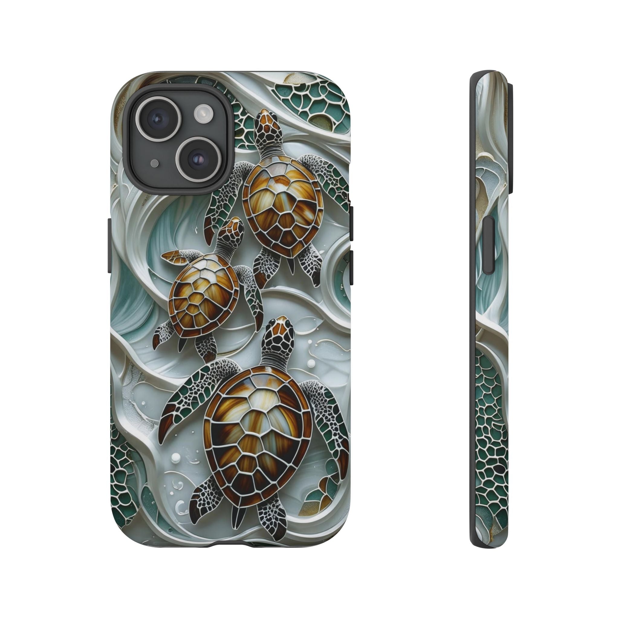 Sea Turtle Phone Case — Ocean Waves Protective iPhone Cover