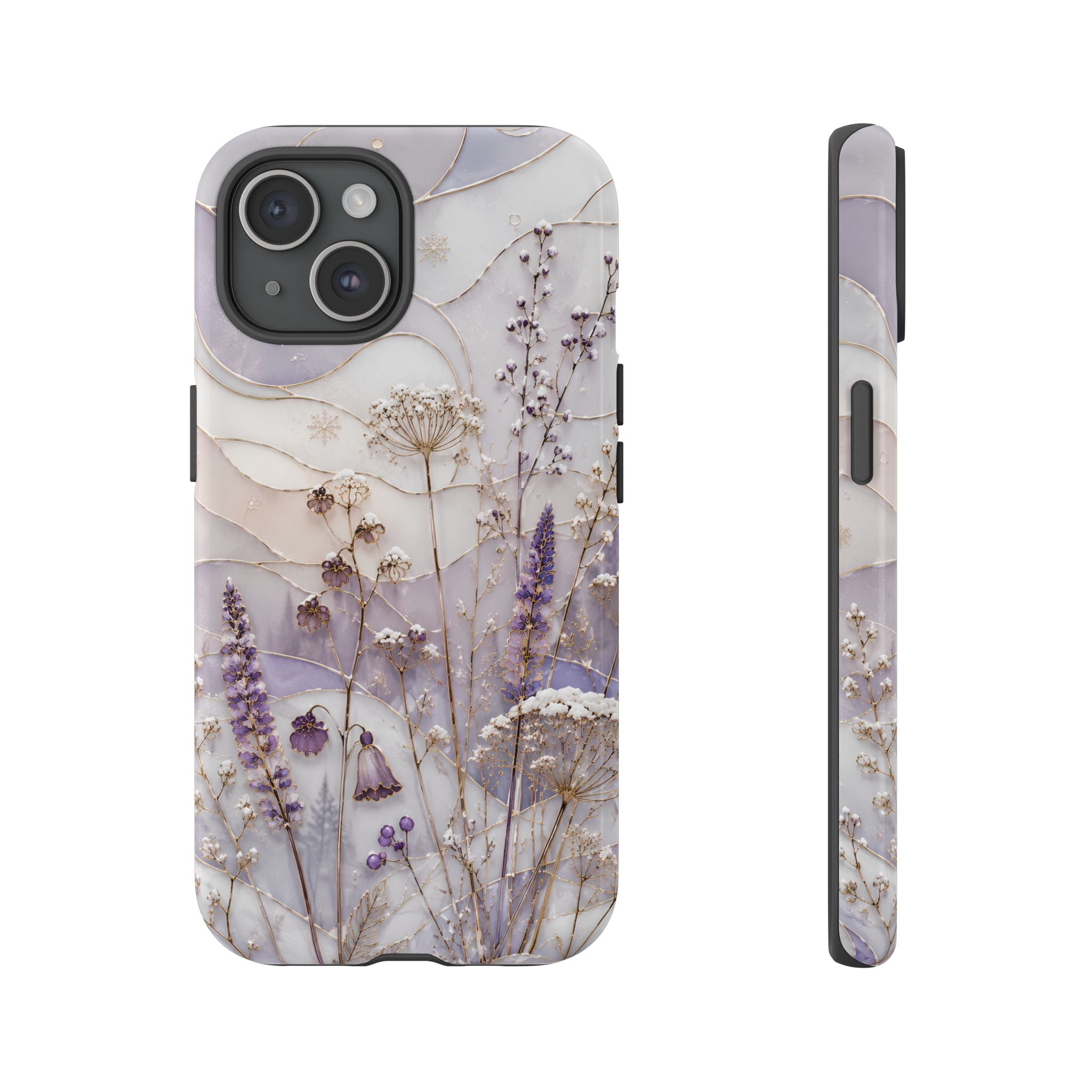 Stained Glass Wildflower iPhone Case | Floral Meadow iPhone Case