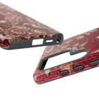 Cover Rigida Colibrì Floreale | Custodia Vintage Rossa per Samsung Galaxy