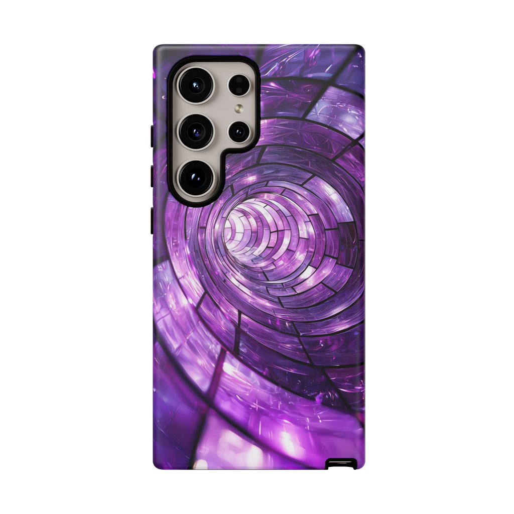 Purple Vortex Tough Samsung Galaxy Case — Abstract Spiral Protective Cover