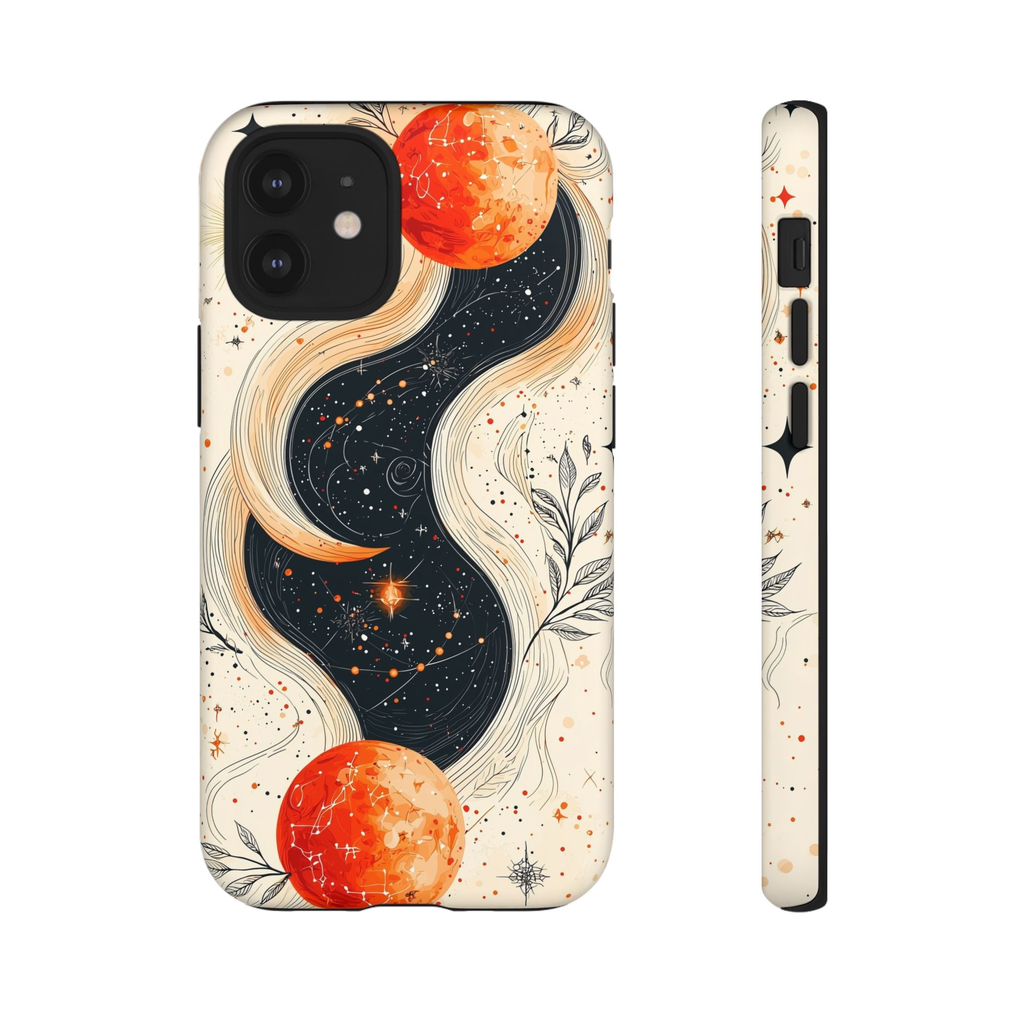 Astrology Galaxy iPhone Case | Red Moon Celestial
