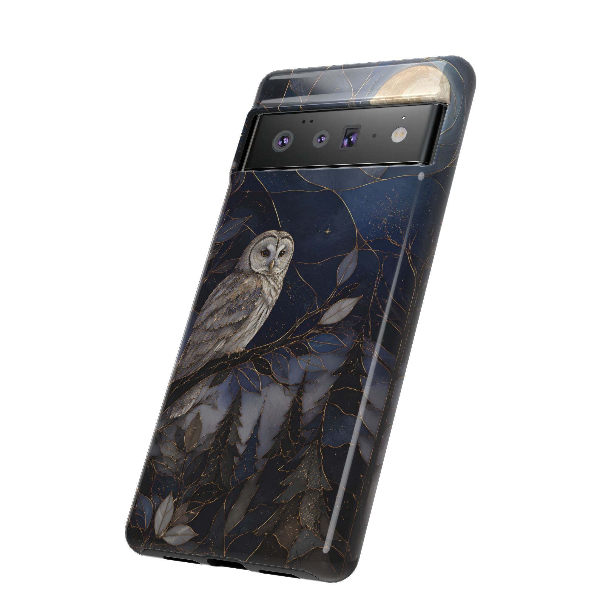 Owl Moon Google Pixel Phone Case | Woodland Forest Night Art