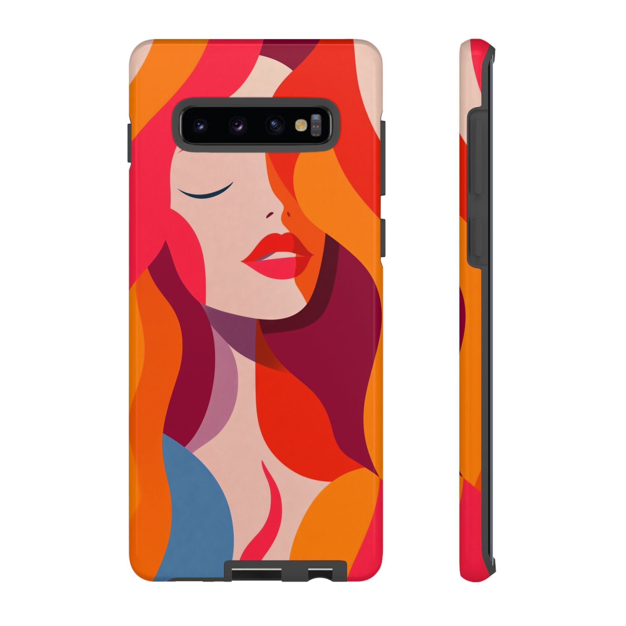 Retro Pop Art Woman Samsung Galaxy Case | Bold Colourful Abstract Portrait
