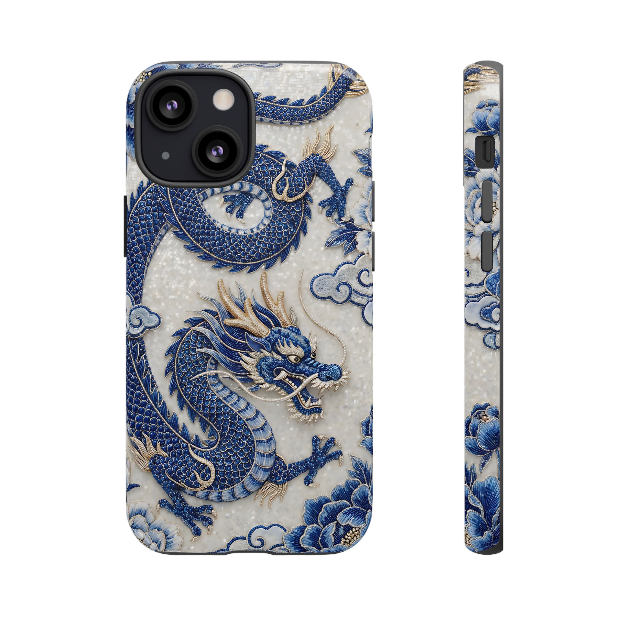Asian Zodiac Dragon iPhone Case V2 | Blue & White Porcelain Luxury Protective Case | Year of the Dragon Gift