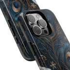 Peacock Feather iPhone Case | Blue Gold iPhone Case