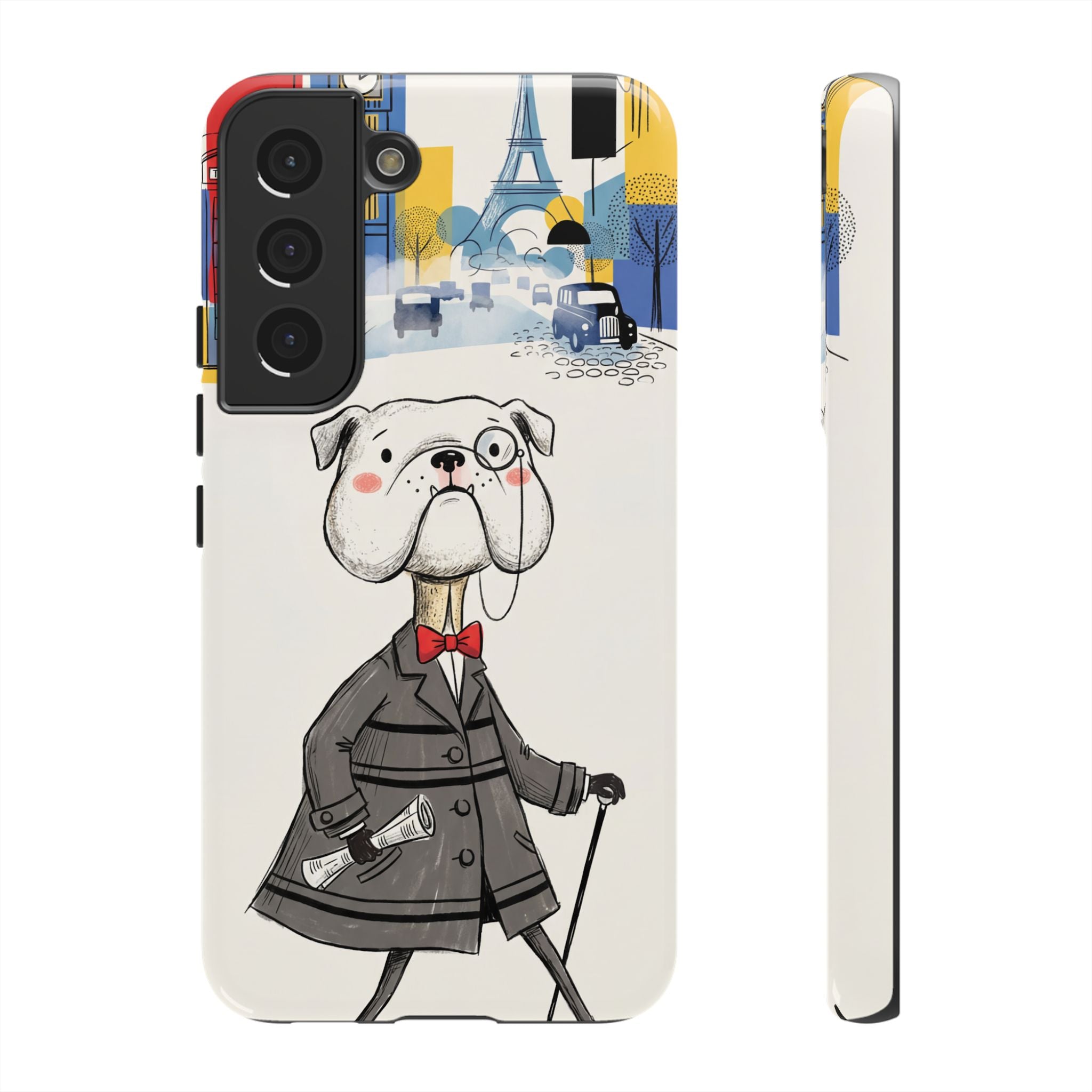 Vintage Dapper Gentleman Bulldog Samsung Galaxy Phone Case