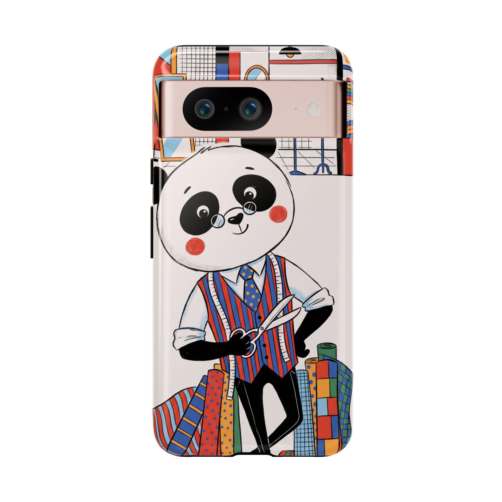 Panda Tailor Google Pixel Phone Case | Cute Seamstress Cartoon