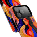 Abstract Colourful Woman MagSafe iPhone Tough Case | Vibrant Artistic
