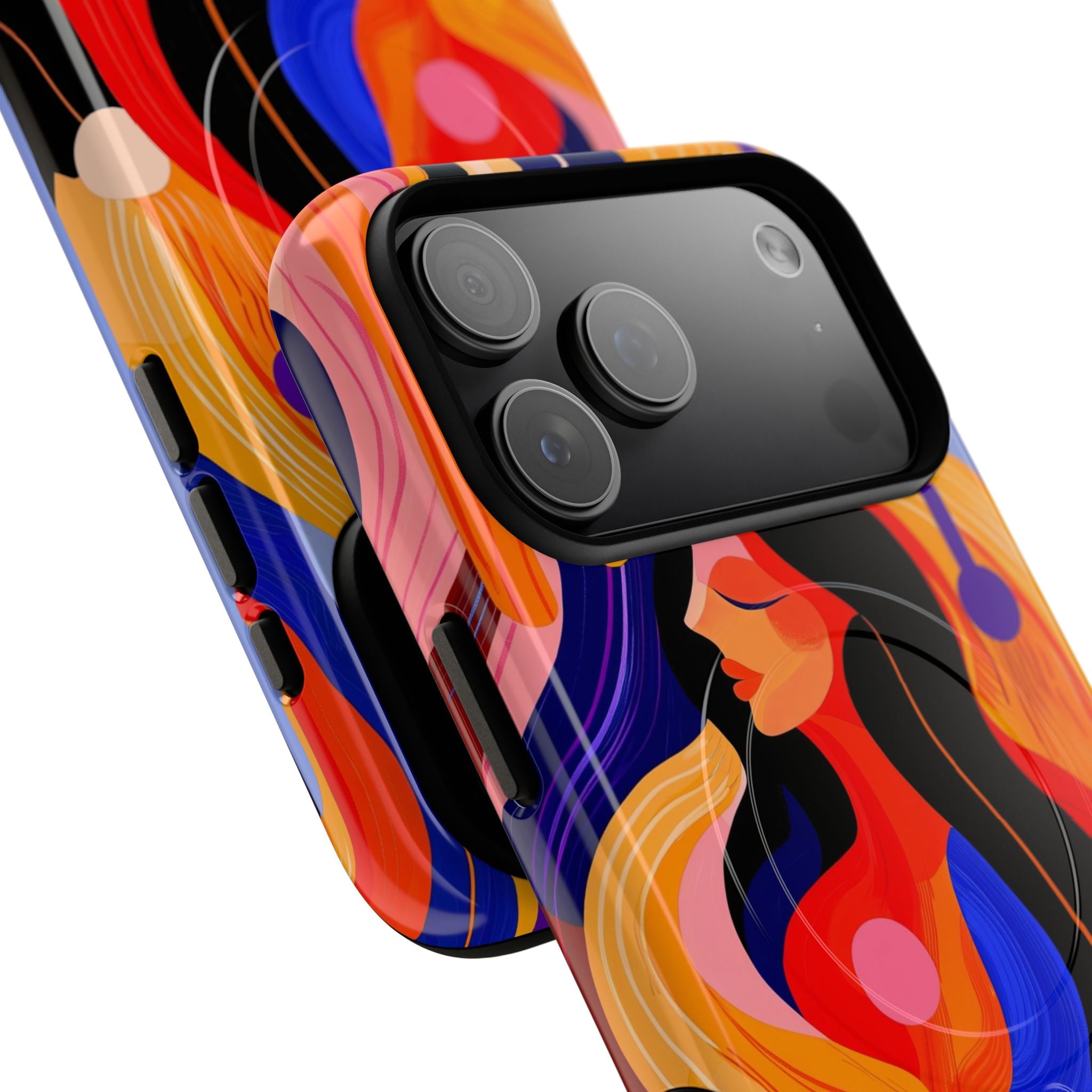 Abstract Colourful Woman MagSafe iPhone Tough Case | Vibrant Artistic