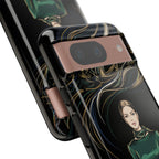Custodia per Google Pixel Donna Elegante nella Foresta