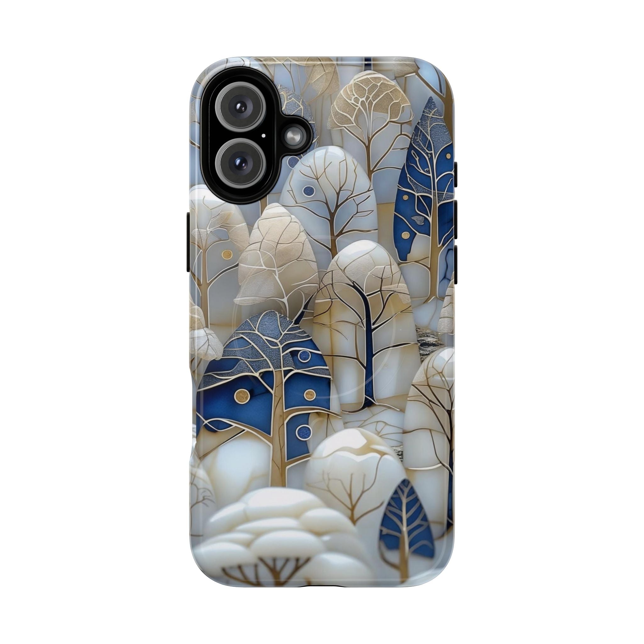 Blue Gold Forest Art MagSafe Case