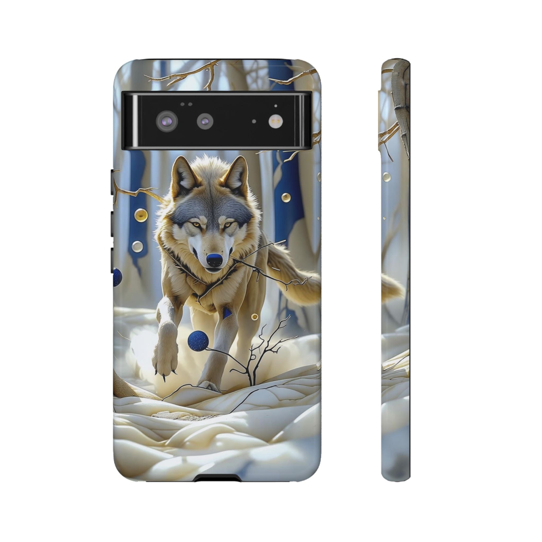 Wolf in Snow Google Pixel Case — Rugged Wildlife