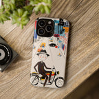 Custodia per iPhone Moto Nonno Vintage | Paesaggio Urbano Illustrato