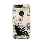 Bulldog Driver Google Pixel Phone Case | Cute Retro Dog Illustration