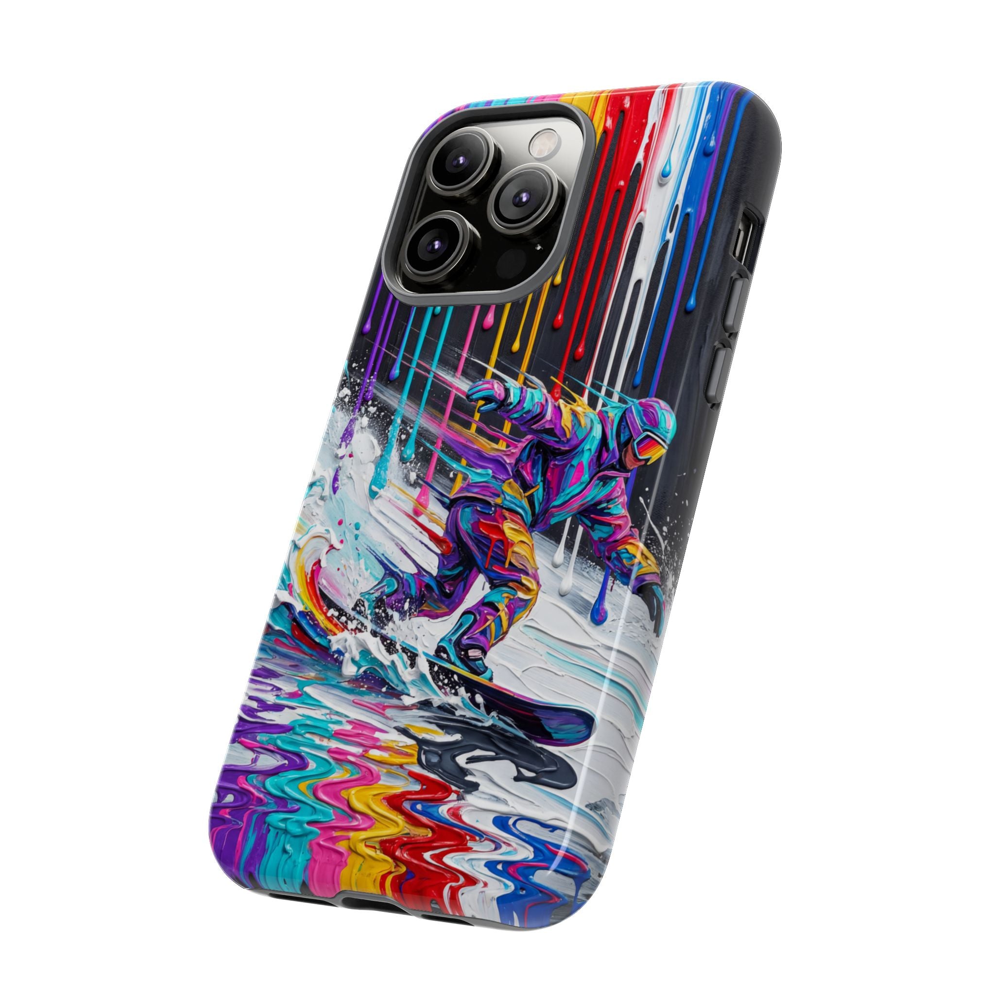 Colourful Snowboarder Art iPhone Case