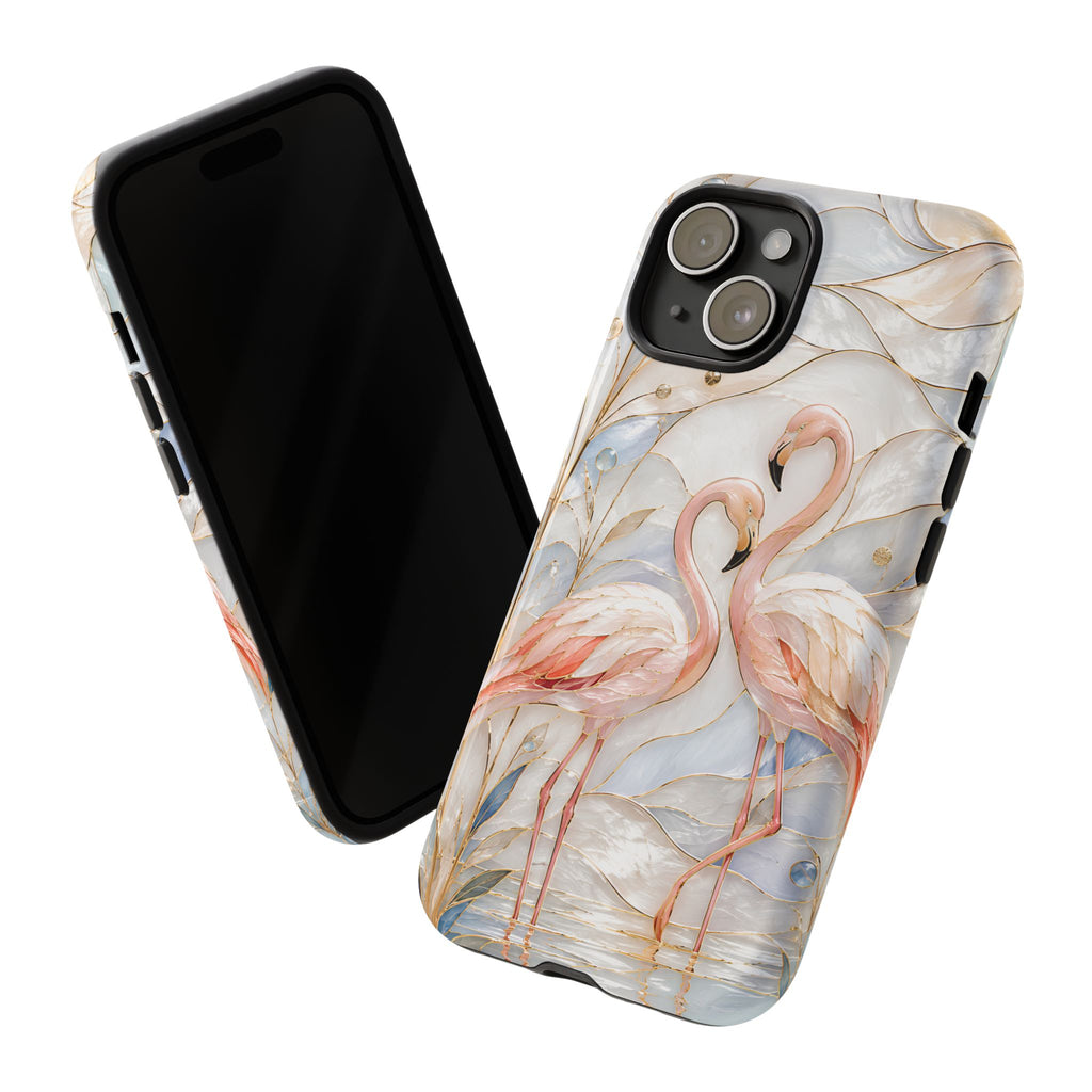 Flamingo iPhone Case | Stained Glass Bird Art