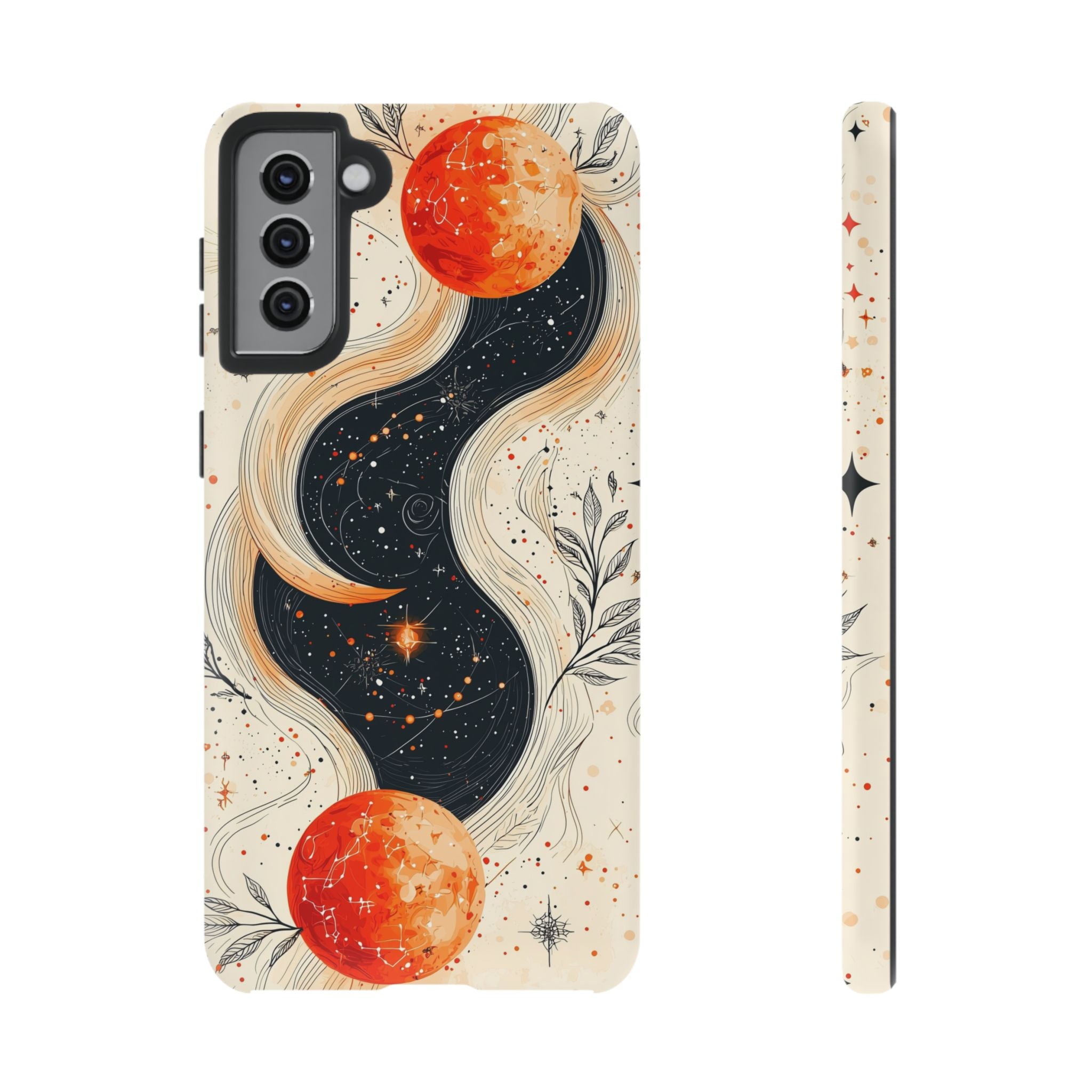 Astrology Galaxy Samsung Galaxy Case | Red Moon Celestial Waves