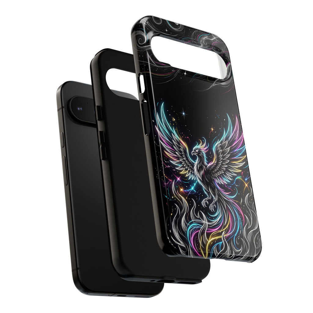 Colorful Neon Phoenix Tough Google Pixel Phone Case