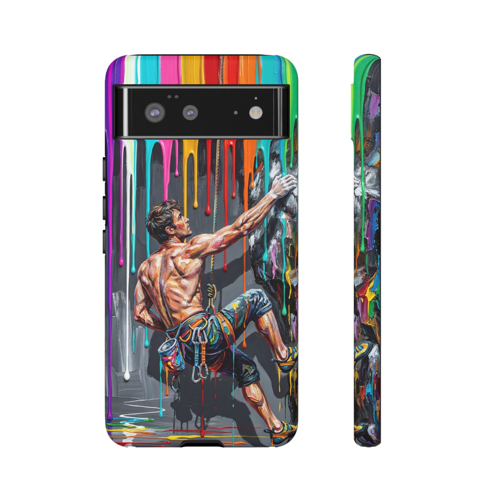 Colourful Rock Climber Art Protective Google Pixel Phone Case