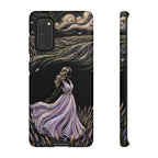 Cover per telefono Samsung Galaxy Lavander Breeze | Elegante protezione floreale con donna danzante