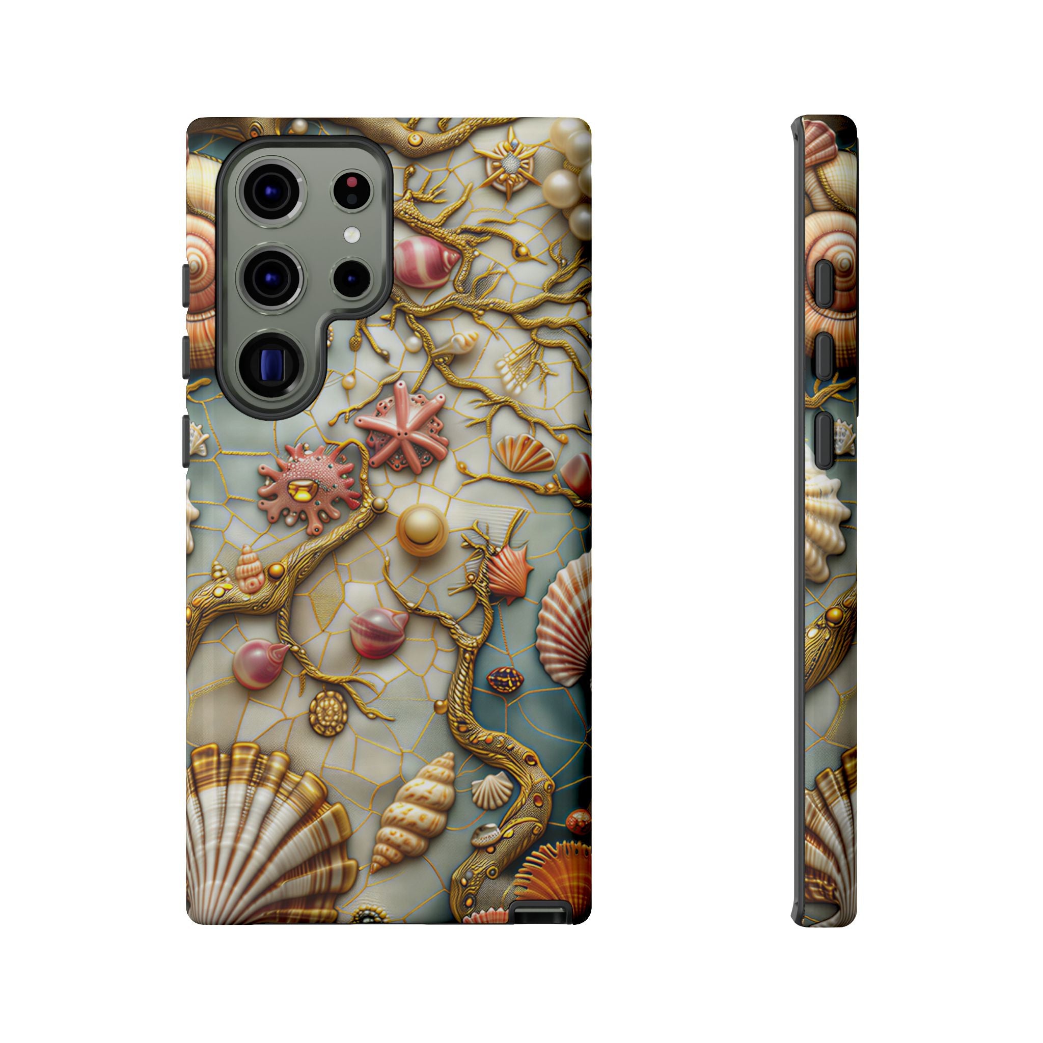 Decorative Seashell & Pearl Beach Design Samsung Galaxy Case