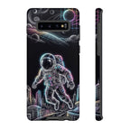 Space Explorer Astronaut Neon Samsung Galaxy Phone Case