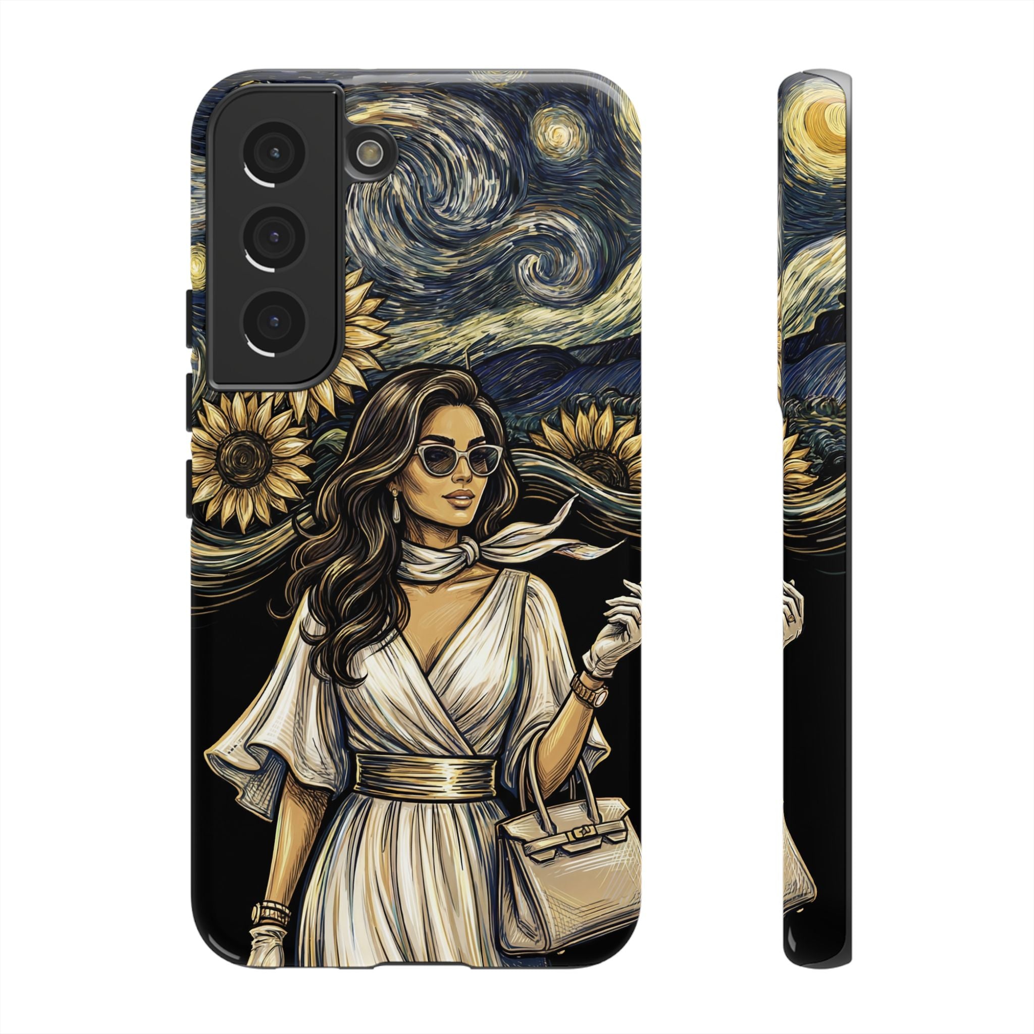 Van Gogh Night Sunflowers Samsung Galaxy Phone Case | Chic Woman Art