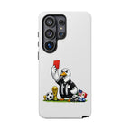 Funny Goose Referee Samsung Galaxy Phone Case | Soccer Red Card Art Cover