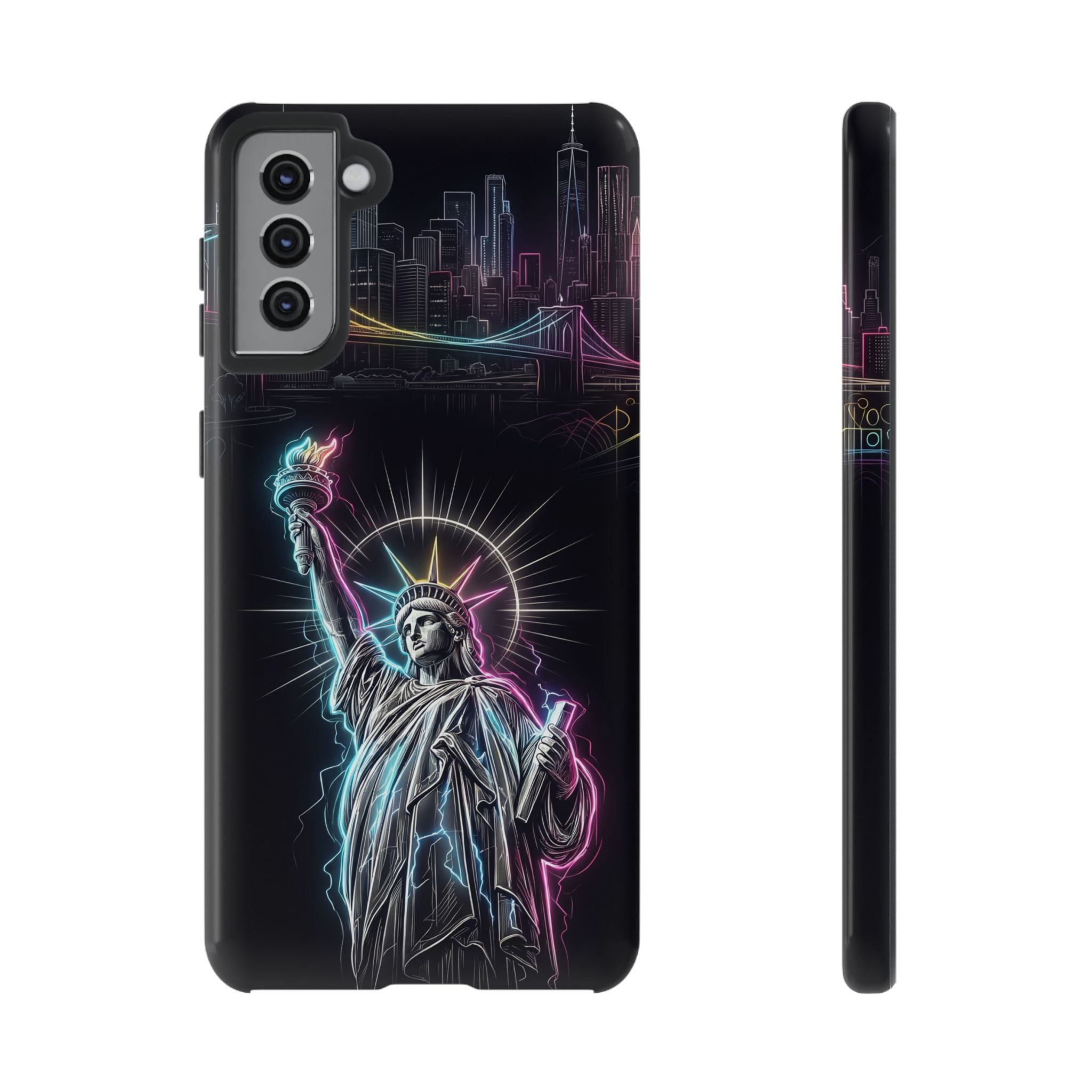 Neon Statue of Liberty Tough Samsung Galaxy Phone Case