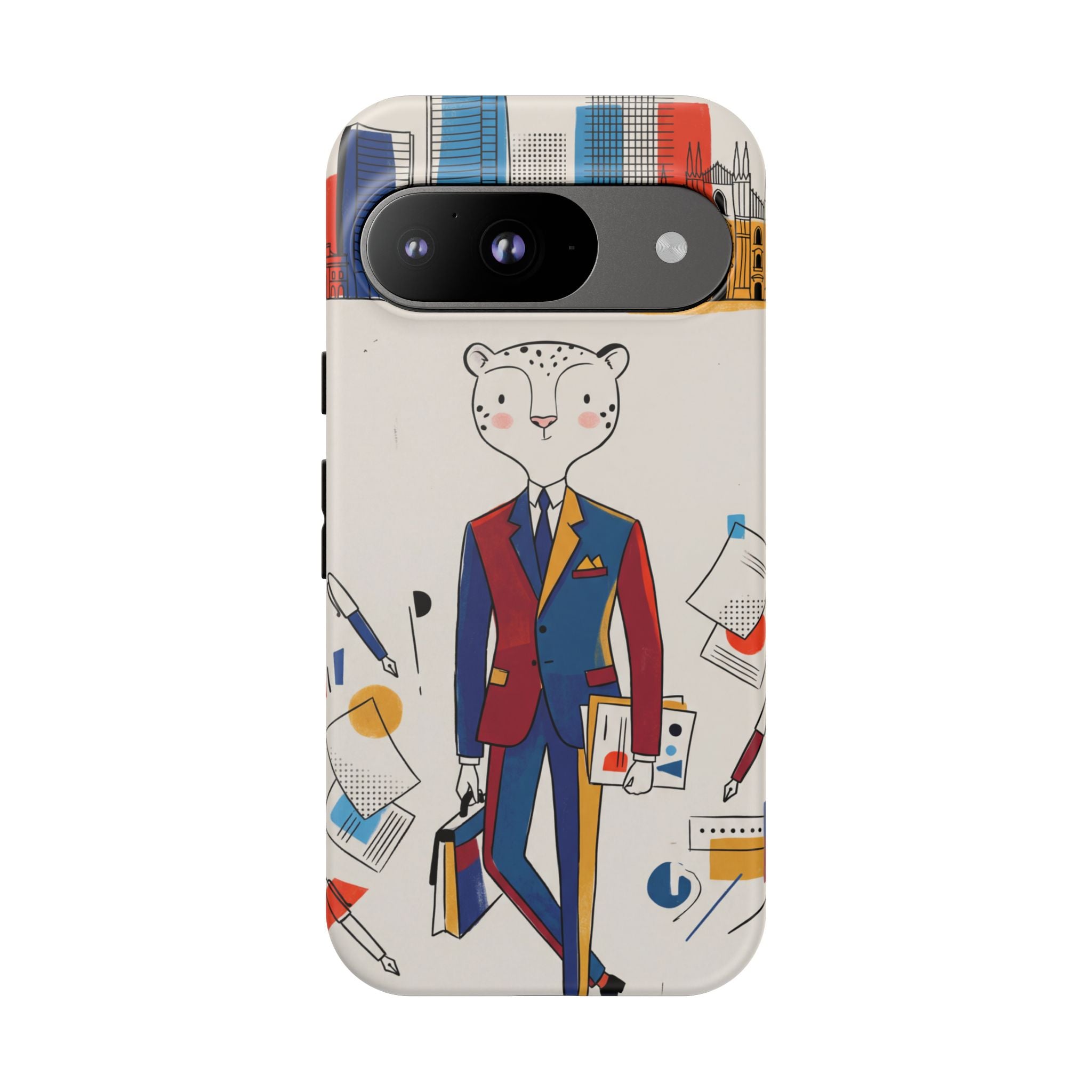 Leopard Executive Google Pixel Phone Case | Business Chic Illustrated