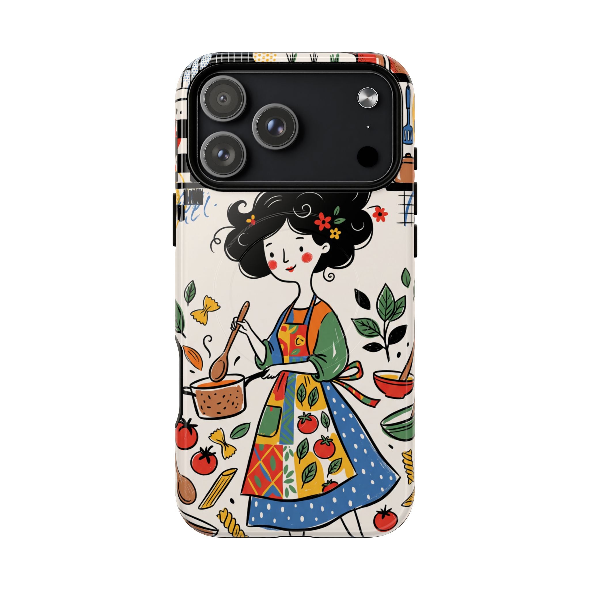 Whimsical Chef Kitchen Illustration MagSafe iPhone Case